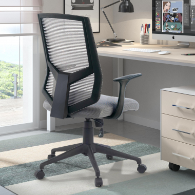 outlet silla de oficina gris archer malla brazos fijos 2