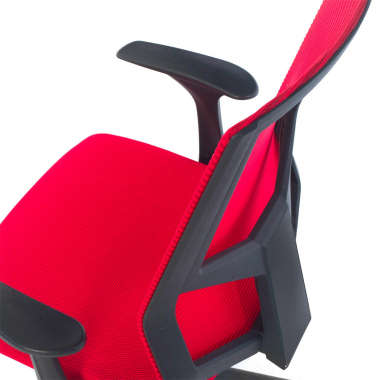 outlet silla de oficina rojo archer malla brazos fijos 7