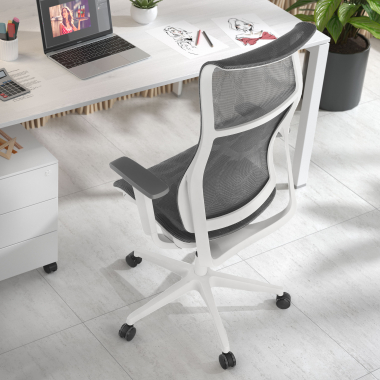 outlet silla de oficina gris stay malla brazos moviles 2