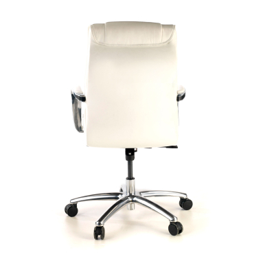 sillon de oficina blanco respaldo bajo piel natural piel natural brazos tapizados 6